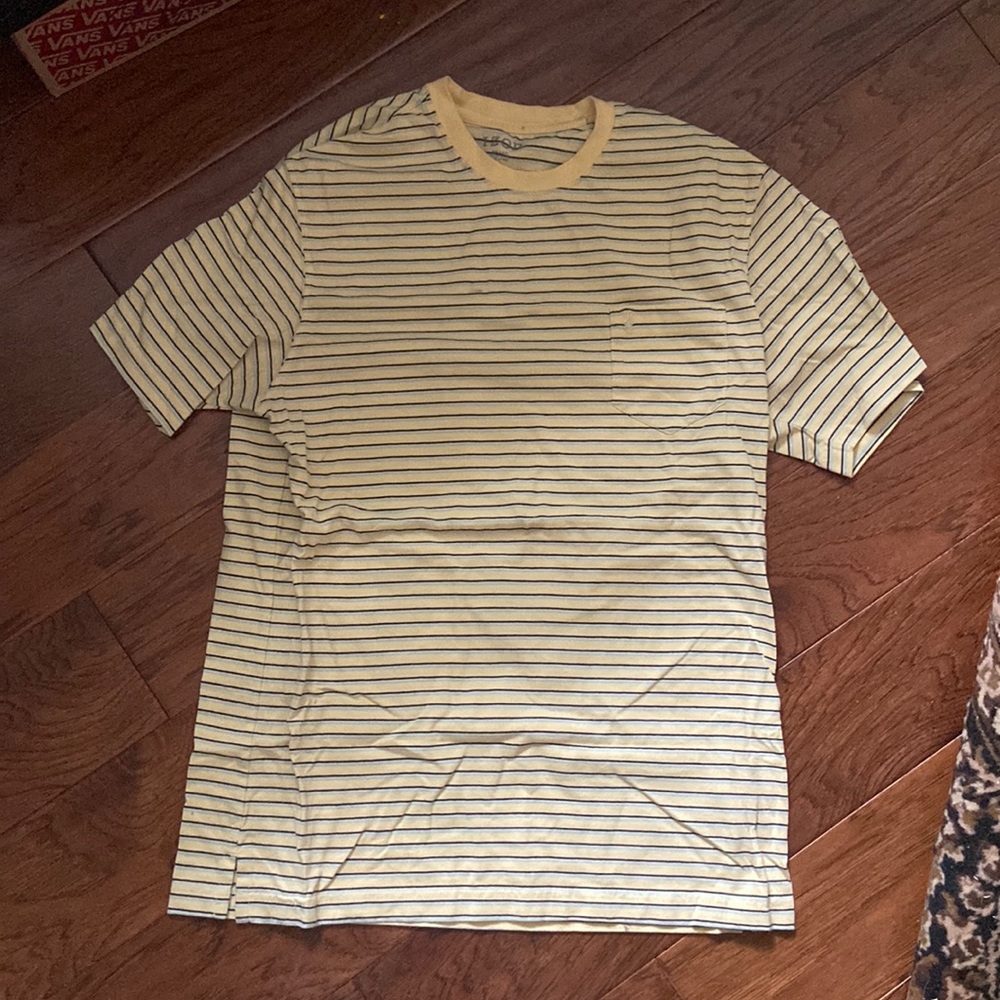 Izod yellow and blue striped shirt